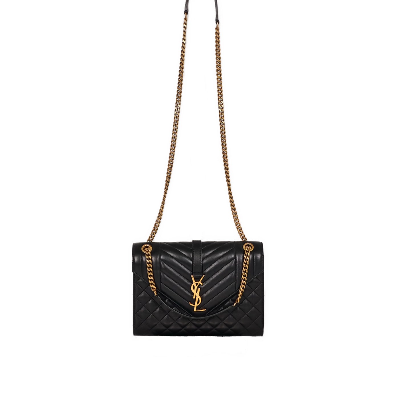 SAINT LAURENT ENVELOPE MEDIUM in MATELASSÉ lambski