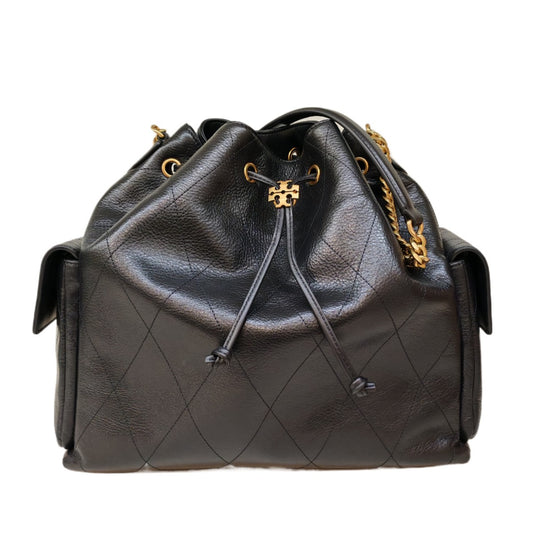 TORY BURCH Charlie Large Quilted Drawstring Shoulder Bag