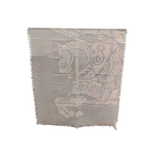 BURBERRY Wide EKD Wool Scarf