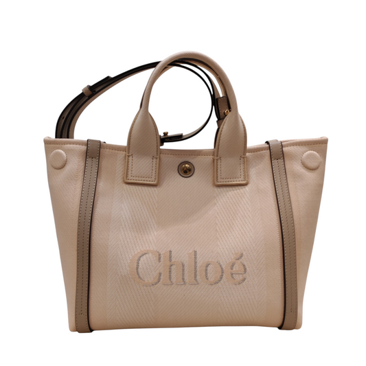 CHLOÉ  Small Chloé CARRY Tote Bag in Canvas