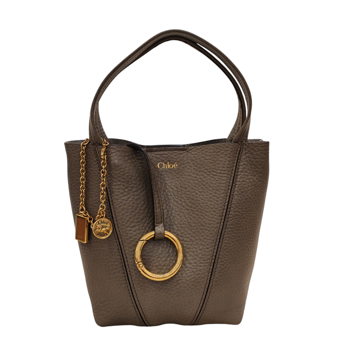 CHLOÉ  Small Chloé Spin Tote  Bag  in Grained  Leather