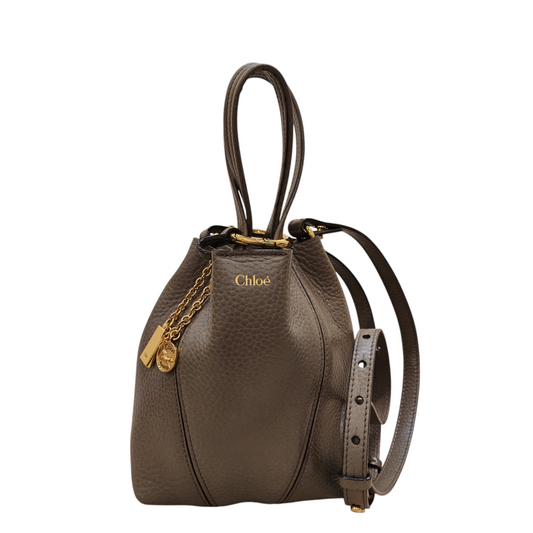 CHLOÉ  Small Chloé Spin Tote  Bag  in Grained  Leather