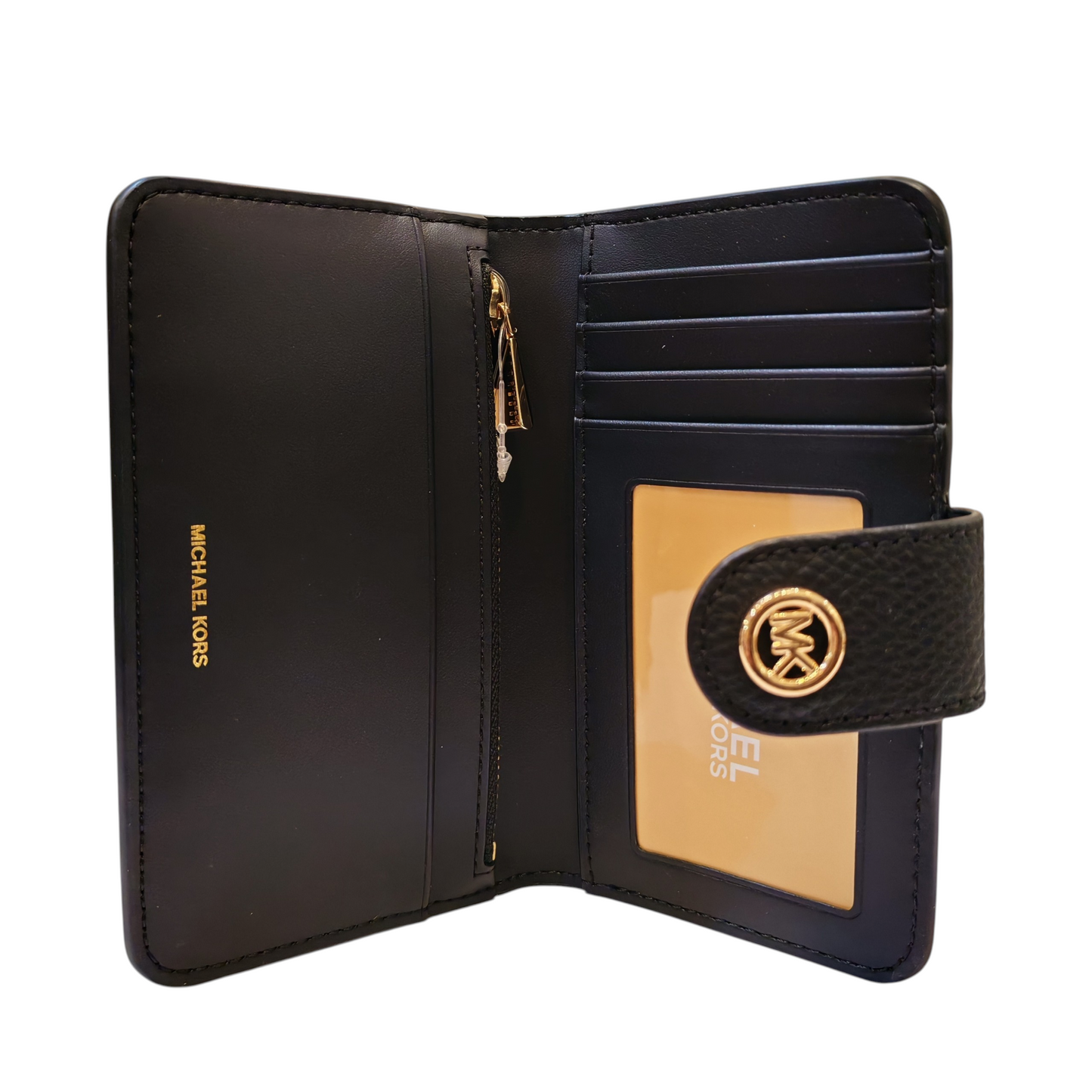 MICHAEL KORS MK Pop Charm Medium Pebbled Leather Wallet