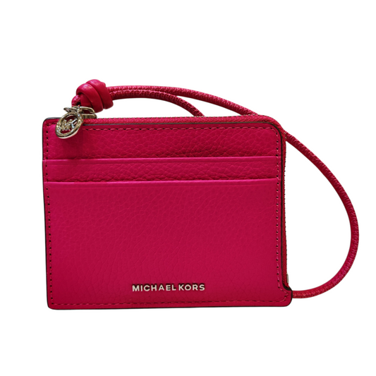 MICHAEL  KORS  JET SET Small  Pebbled  Leather  Card  Case
