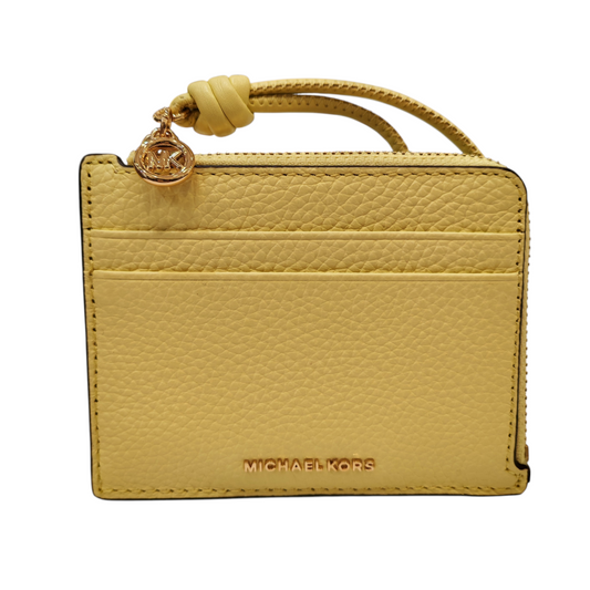 MICHAEL KORS JET SET Small Pebbled Leather Card Case