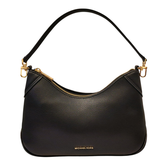 MICHAEL  KORS  JET  SET Medium  Pebbled  Leather  Convertible Pouchette Crossbody