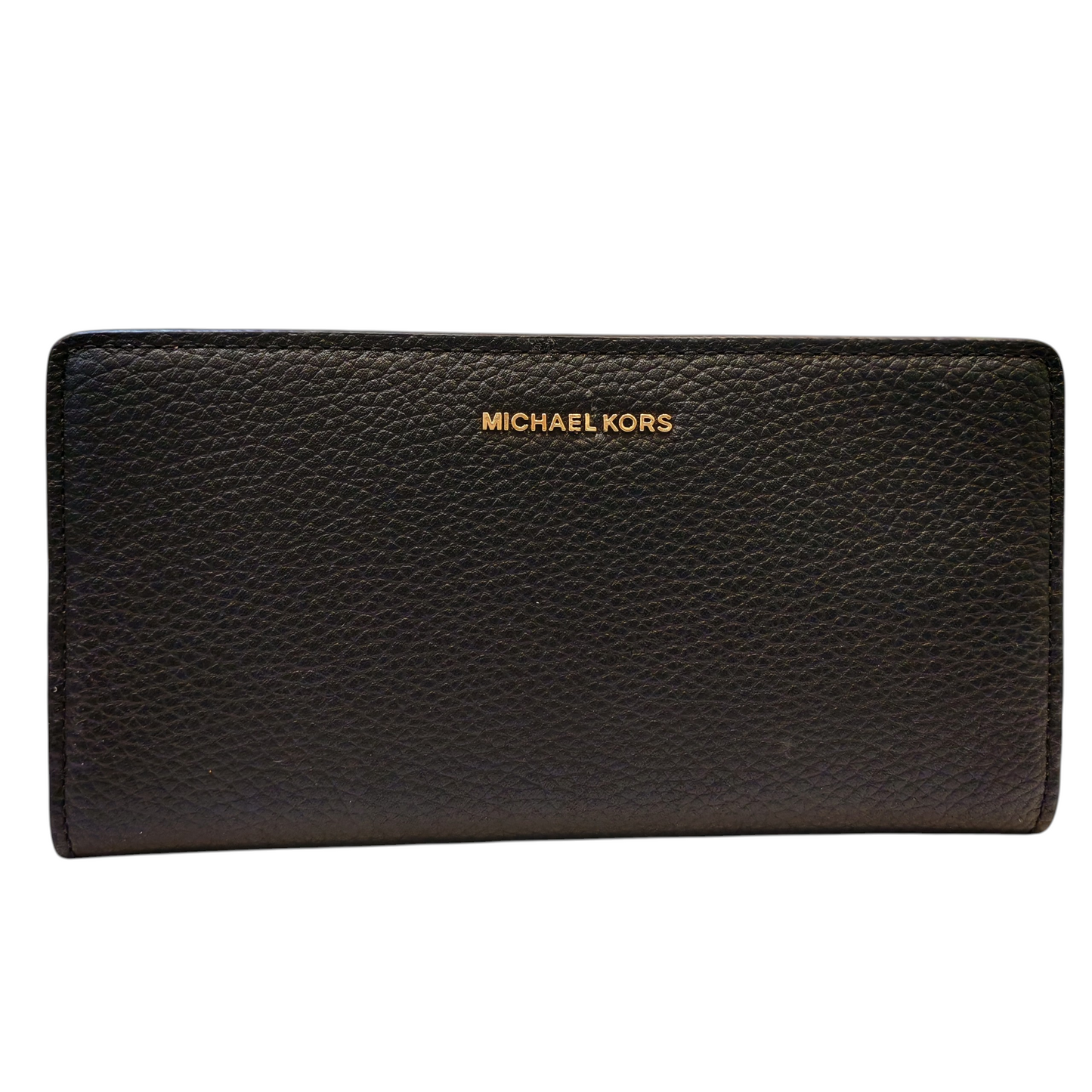 MICHAEL  KORS  BRYANT  Large Pebbled  Leather  Snap-Front Wallet