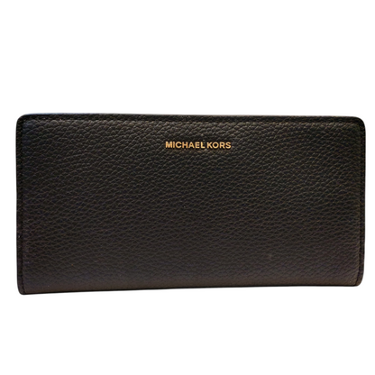 MICHAEL  KORS  BRYANT  Large Pebbled  Leather  Snap-Front Wallet