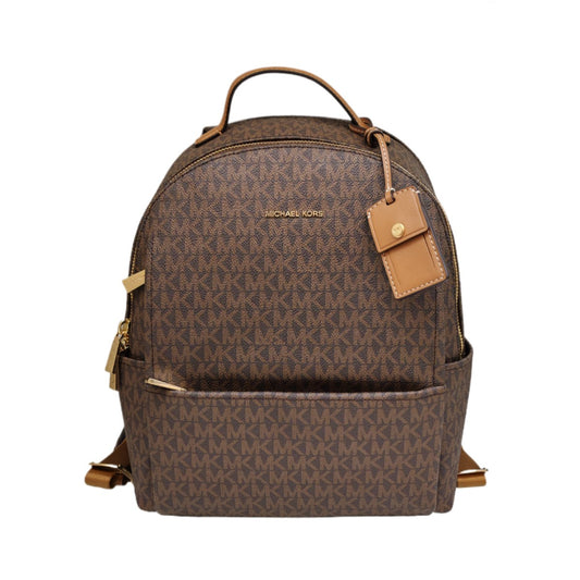 MICHAEL KORS Sable Medium Signature Logo Backpack
