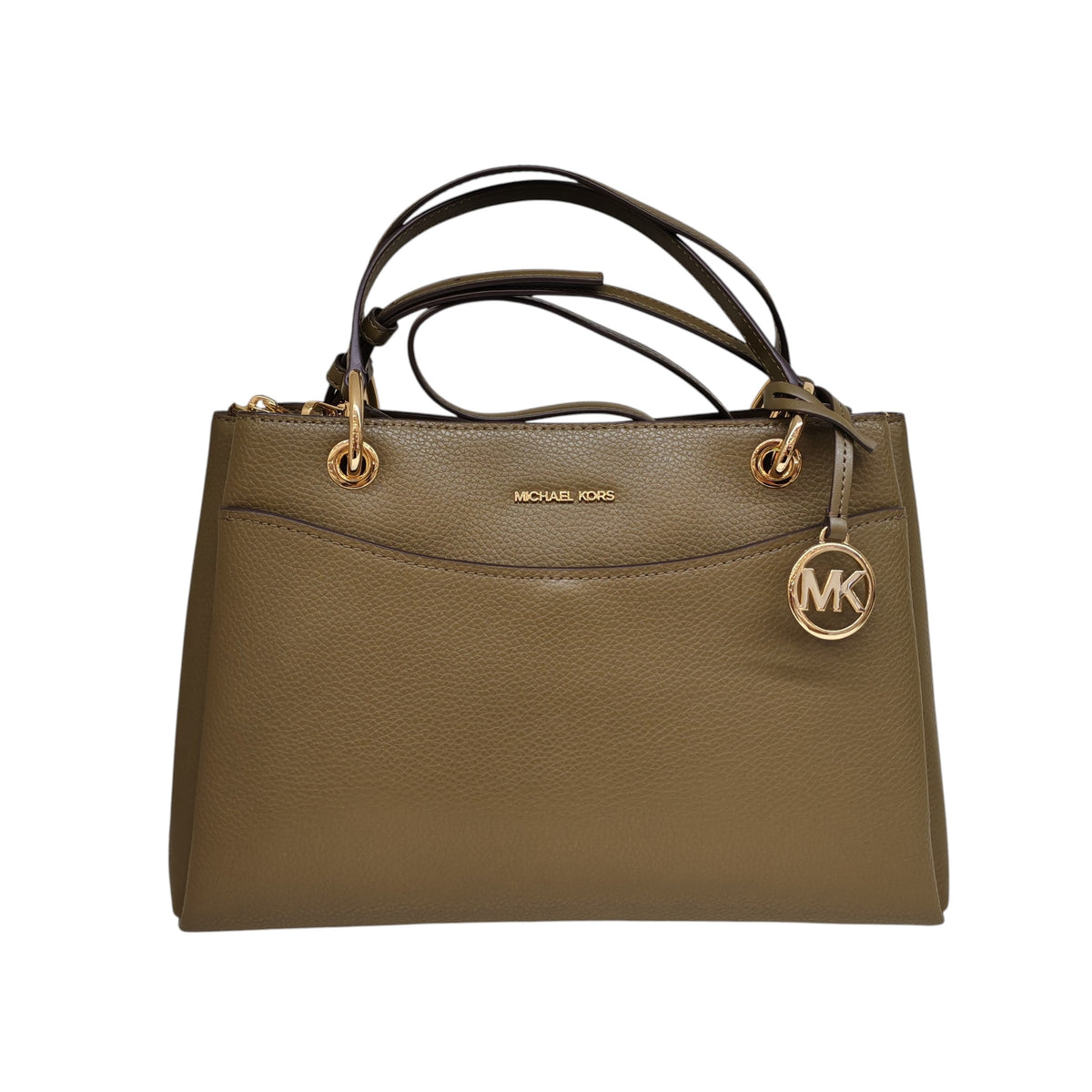 MICHAEL KORS May Medium Pebbled Leather Triple Compartments Shoulder Bag