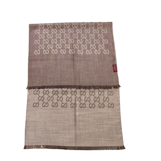 GUCCI Silk wool GG Jacquard Scarf