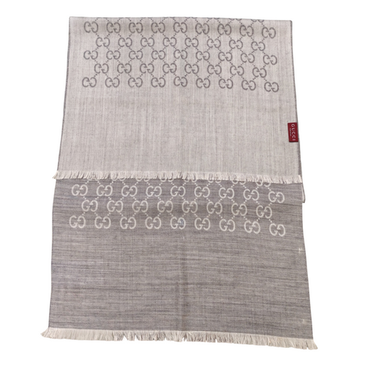 GUCCI Silk wool GG Jacquard Scarf