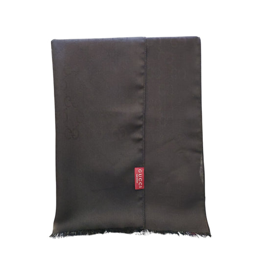 GUCCI Silk Wool Jacquard Scarf