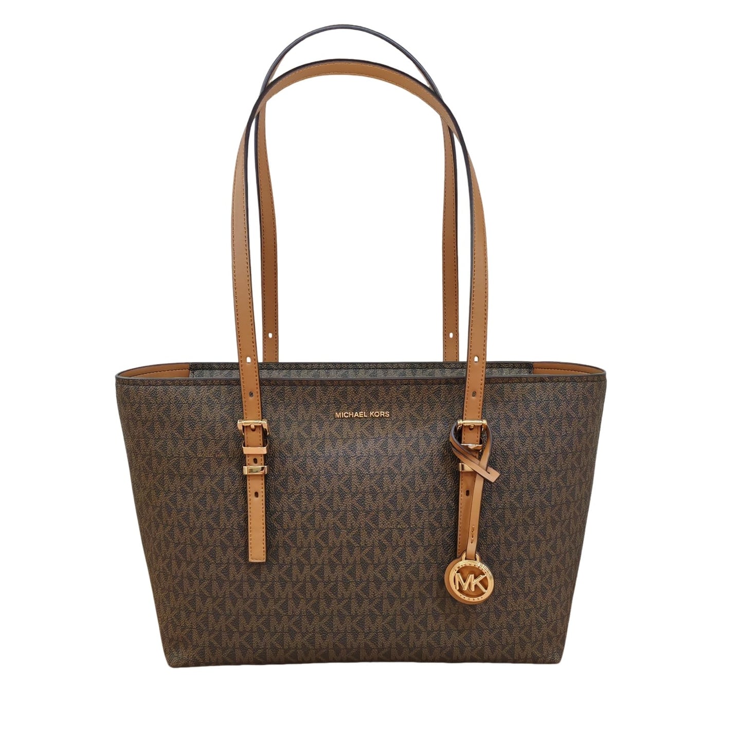 Michael Kors Quinn Medium Signature Logo and Leather Tote Bag