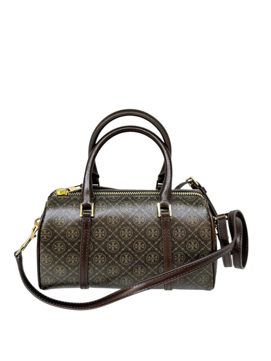 TORY  BURCH  T-MONOGRAM Coated Canvas Petite Barrel Bag