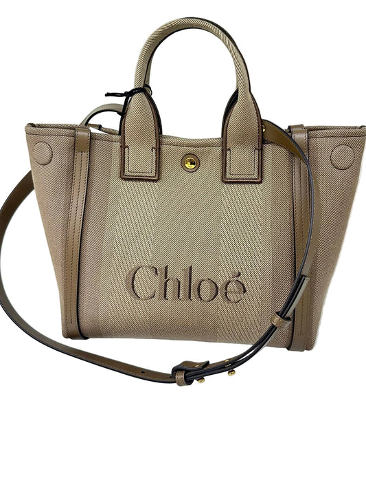 CHLOÉ Small Chloé Carry Tote Bag in Canvas