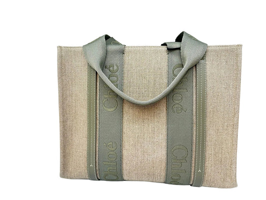 CHLOÉ WOODY Tote in Linen