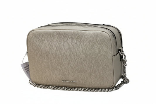 Michael Kors Bryant Medium Leather Double Zip Chain Camera Crossbody