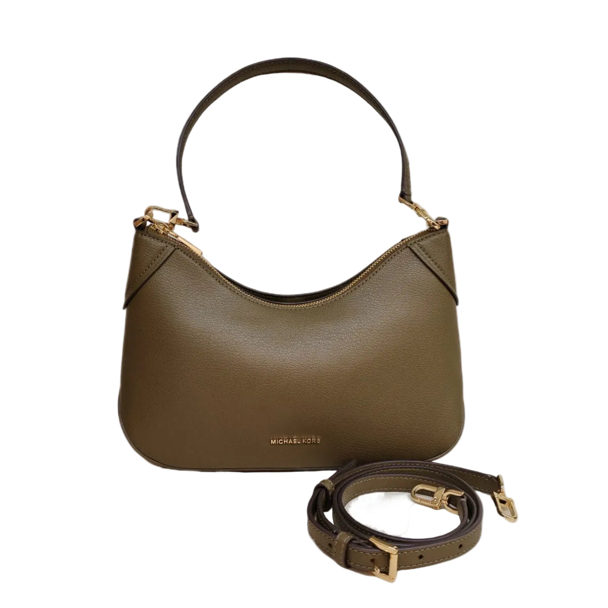 Michael Kors JET SET Medium Pebbled leather Convertible Pouchette Crossbody