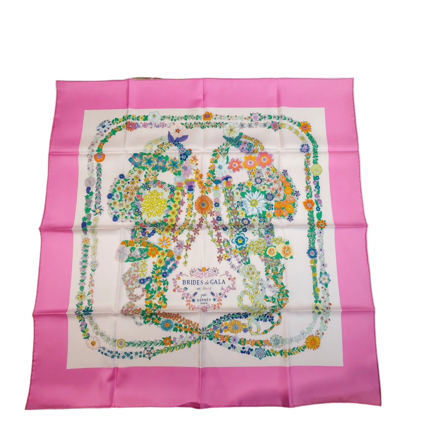 HERMÈS Brides de Gala en Fleurs scarf 90