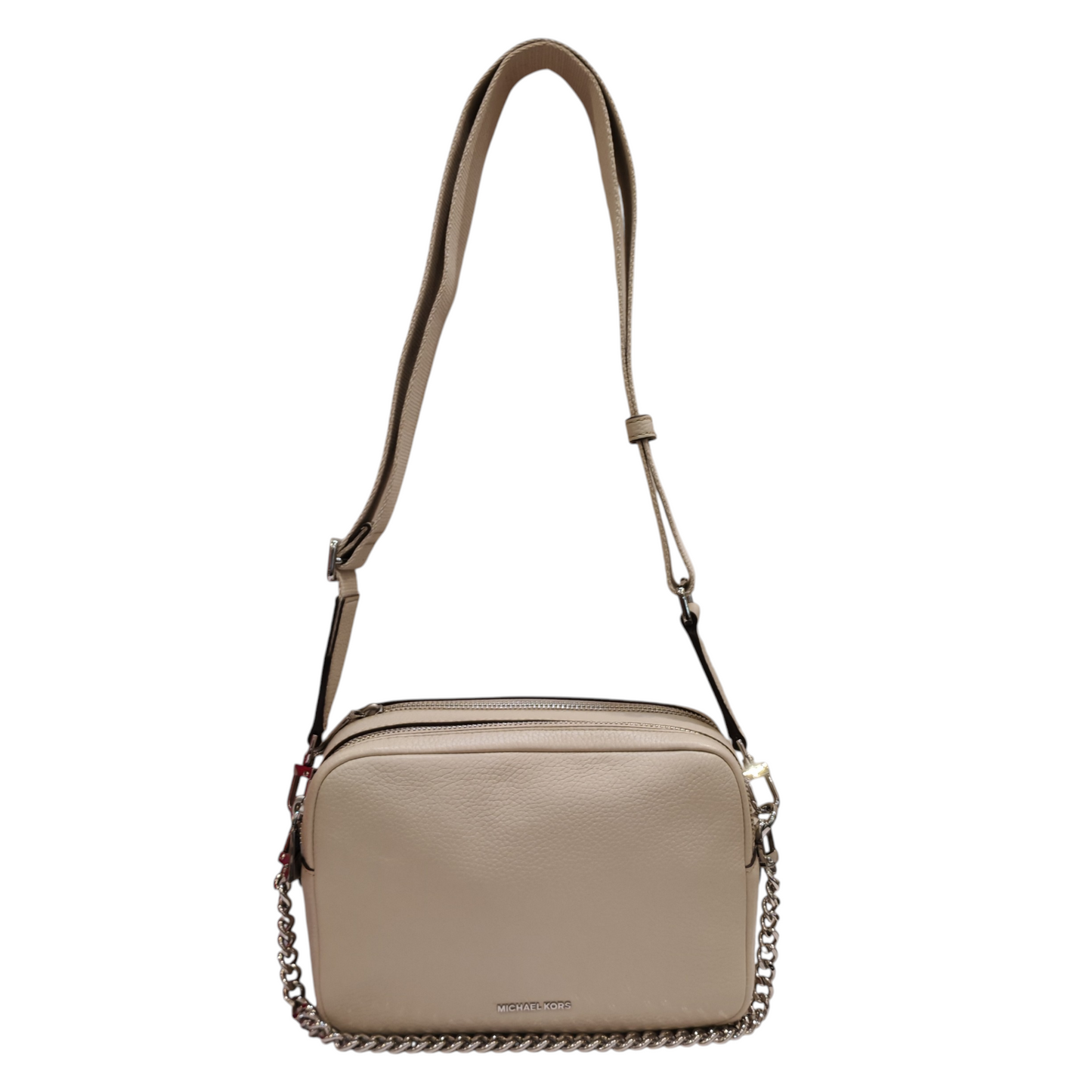 Michael Kors Bryant Medium Leather Double Zip Chain Camera Crossbody