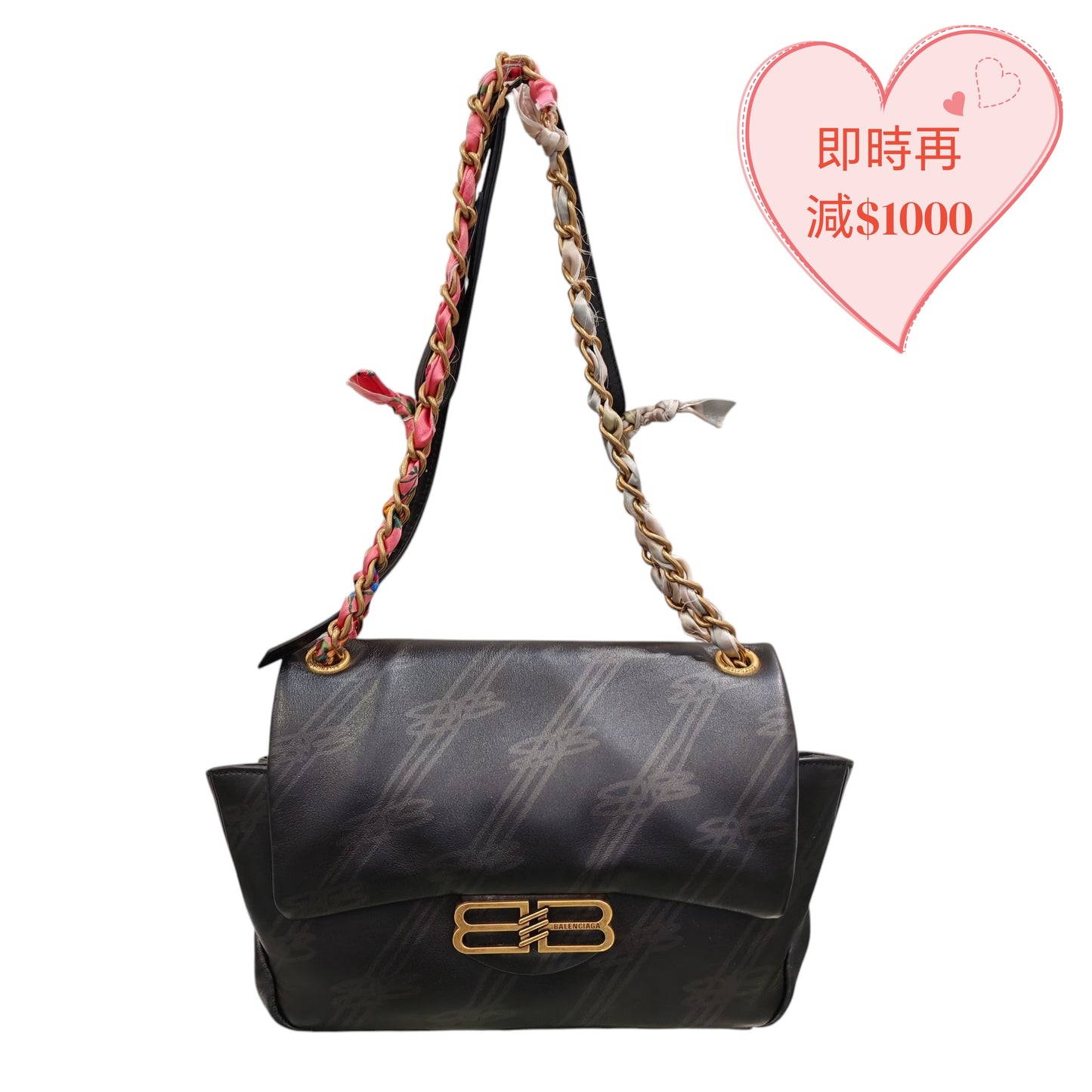 BALENCIAGA  Darling Chain Bag Mini in Black