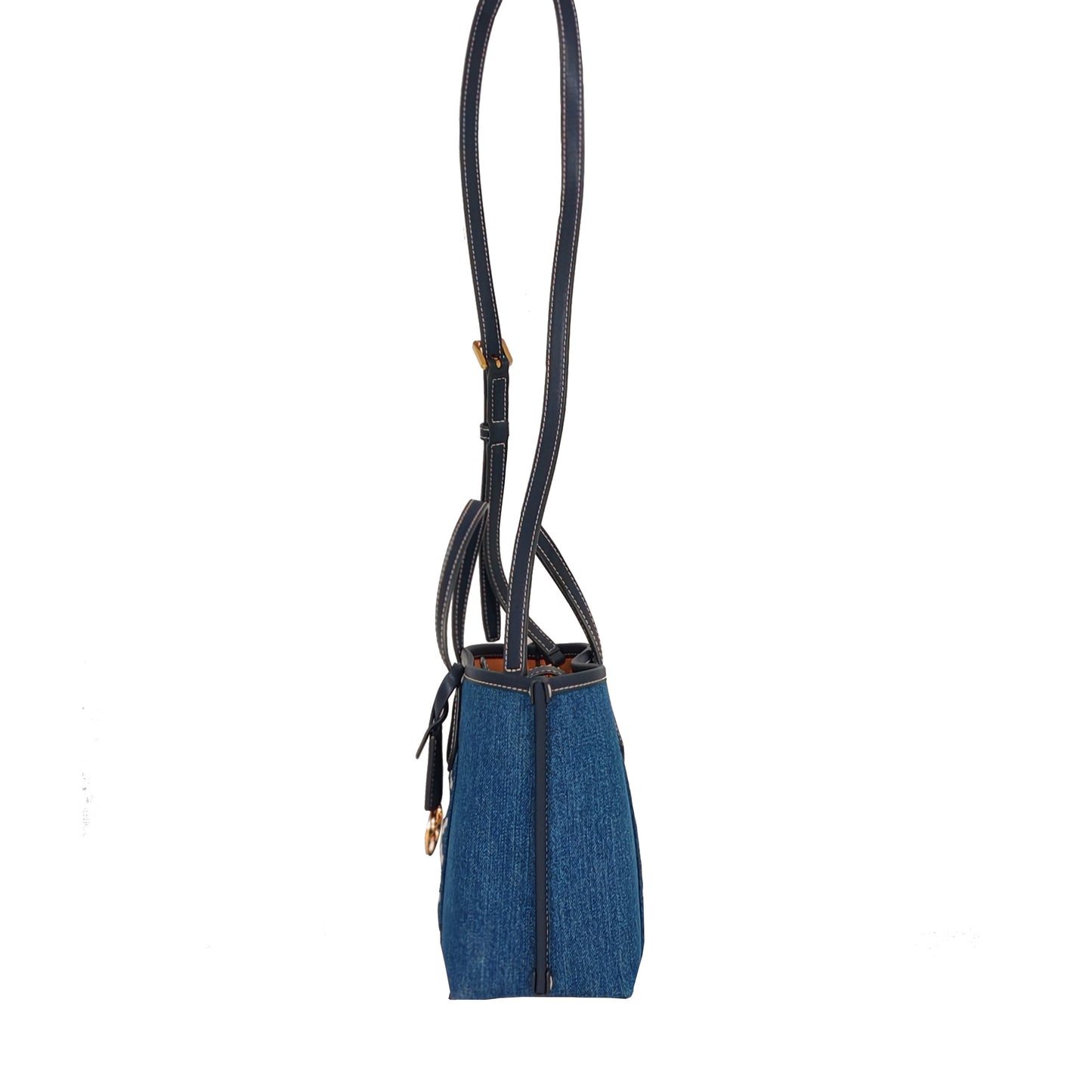 Tory Burch Perry Denim Triple Compartment Small Tote