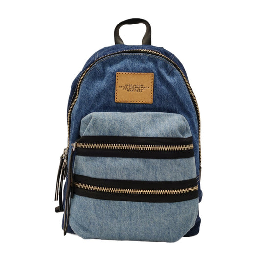 Marc Jacobs The Biker Color Block Denim Large  Backpack