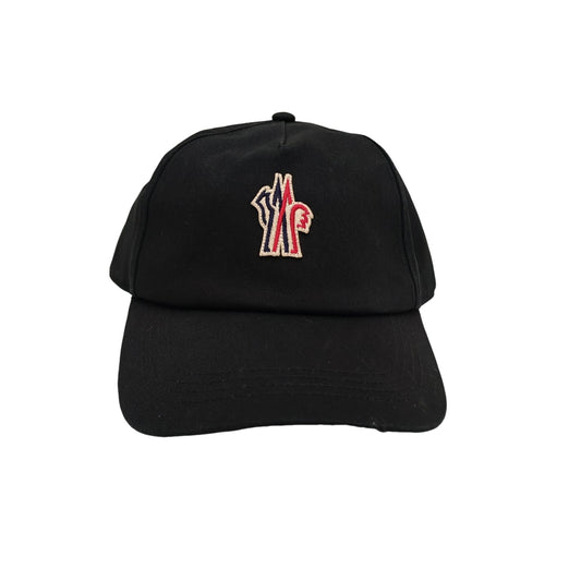 MONCLER Black Garbardine Baseball Cap