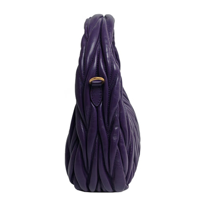 MIUMIU  WANDER MATELASSÉ NAPPA LEATHER HOBO BAG