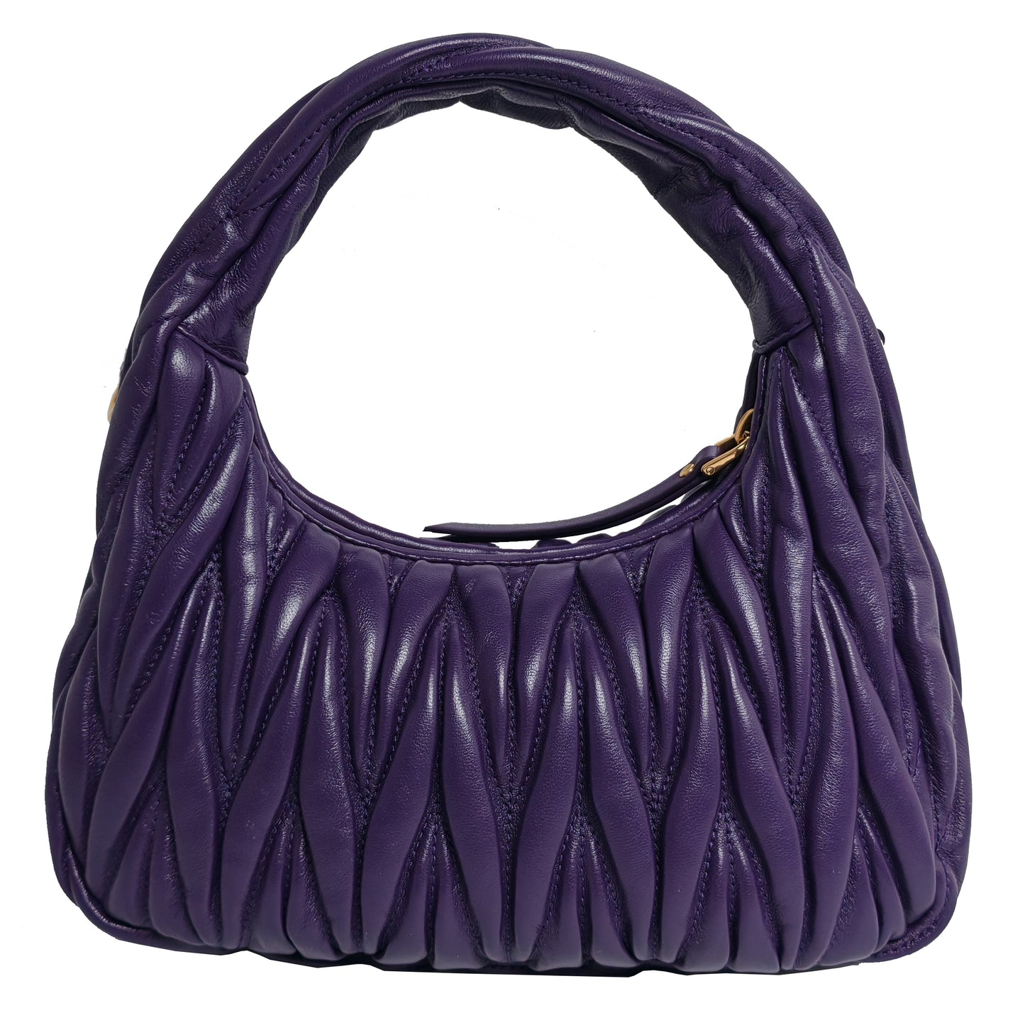 MIUMIU  WANDER MATELASSÉ NAPPA LEATHER HOBO BAG