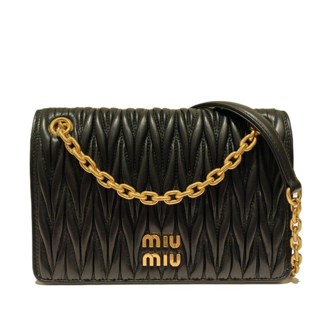 MIUMIU  Matelassé mini bag in nappa  leather
