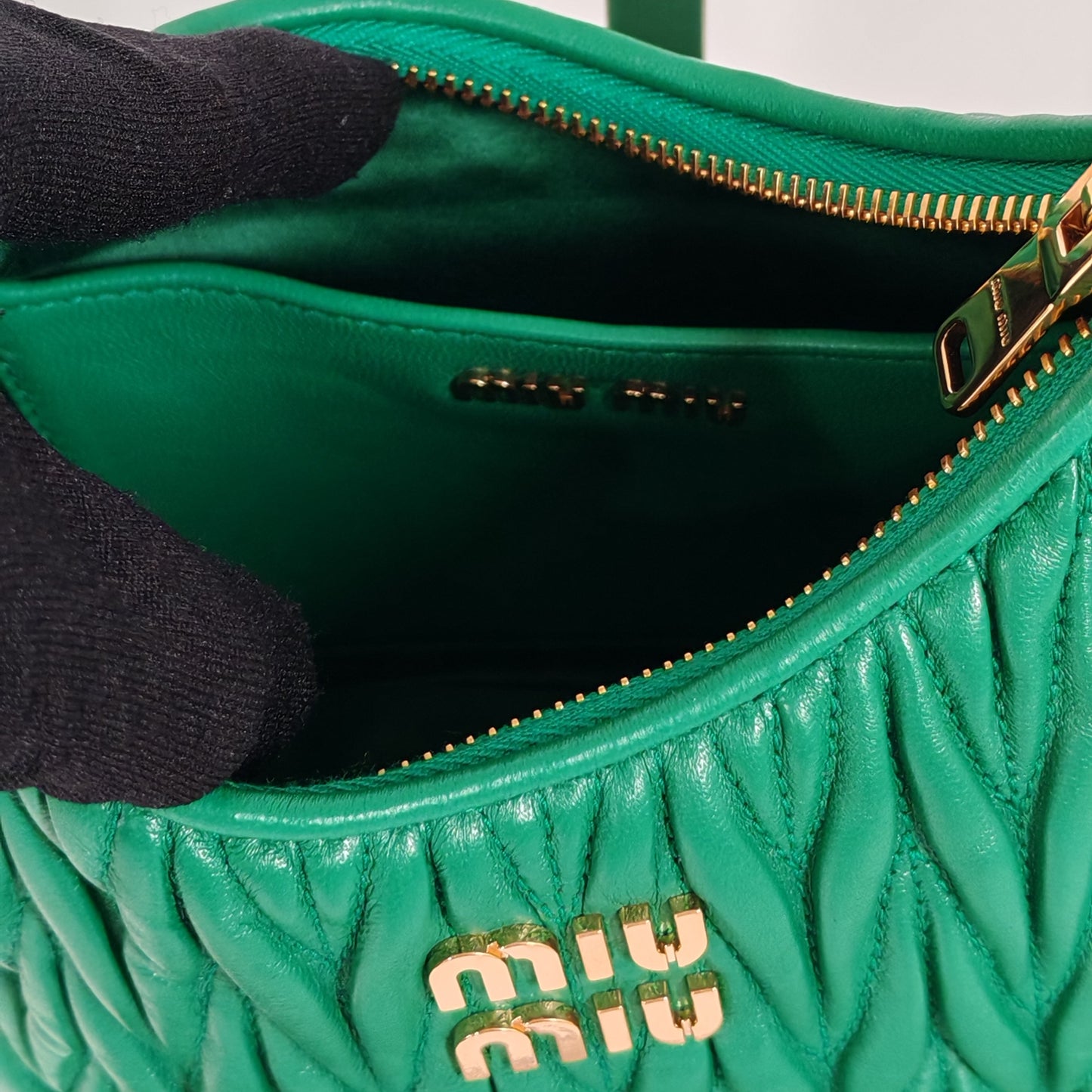 miumiu Matelassé nappa leather shoulder bag