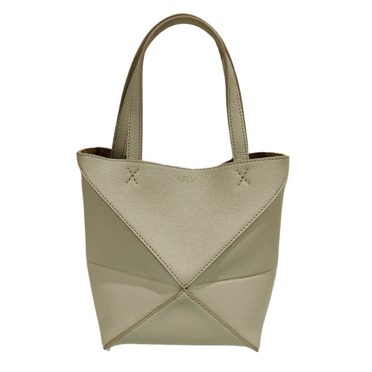 LOEWE Mini Puzzle Fold Tote in Soft Grained Calfskin