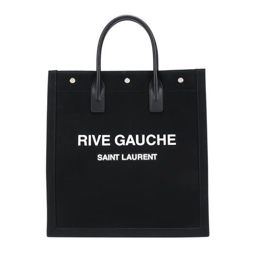 SAINT LAURENT RIVE GAUCHE Tote  in Printed Canvas and Leather