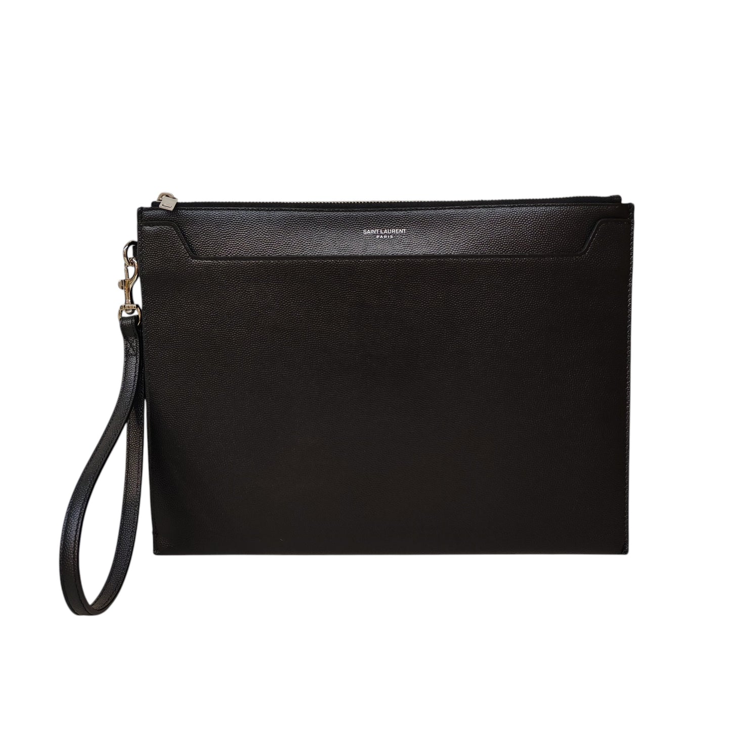 SAINT LAURENT  Tablet Holder in Grain de Poudre Embossed Leather