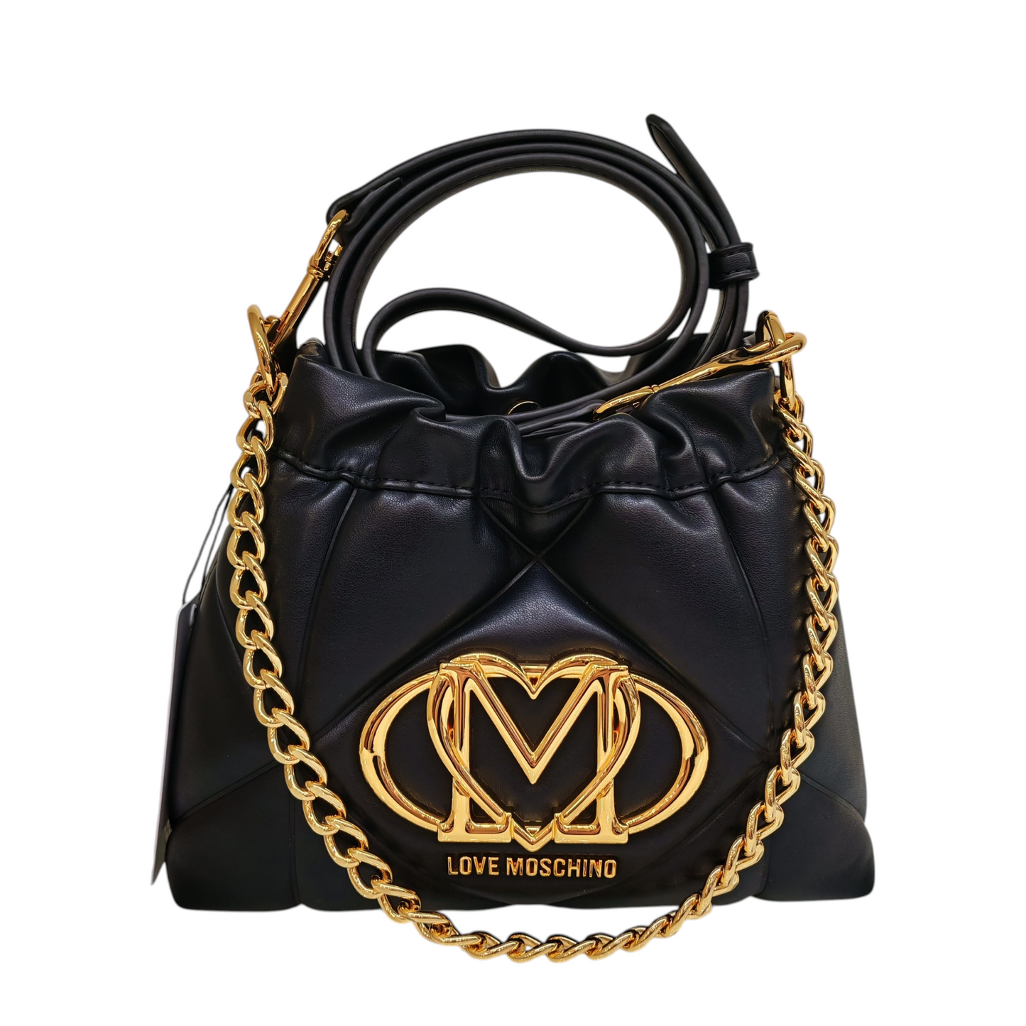 Love Moschino  Embossed  Quilted  Bucket Bag