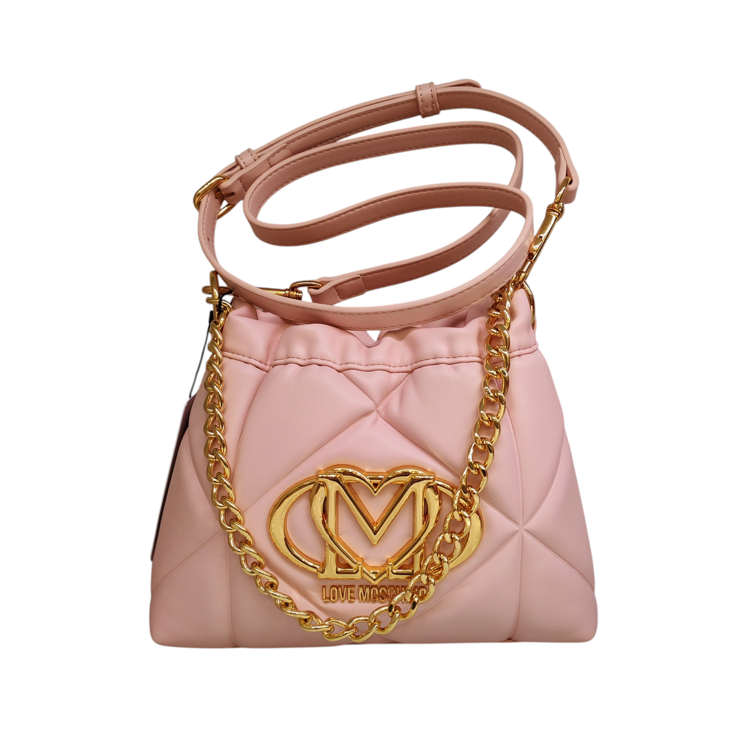 Love Moschino Embossed Quilted Bucket Bag