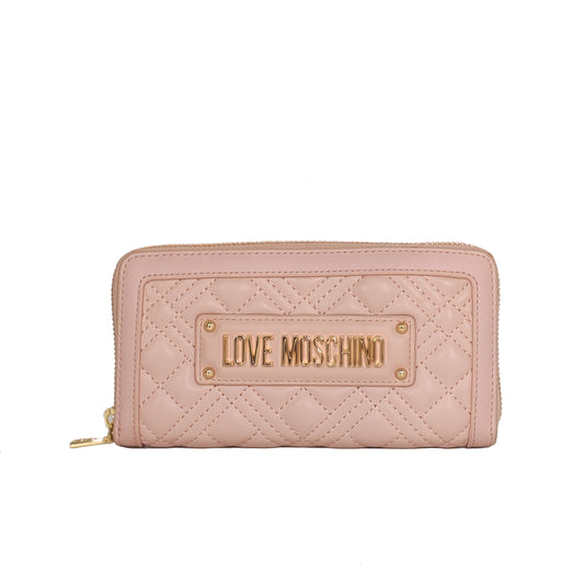LOVE MOSCHINO QUILTED ZIP AROUND WALLET