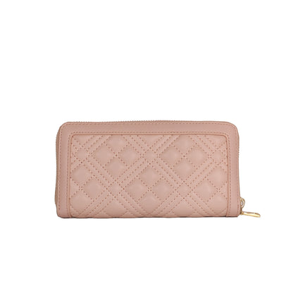 LOVE MOSCHINO QUILTED ZIP AROUND WALLET