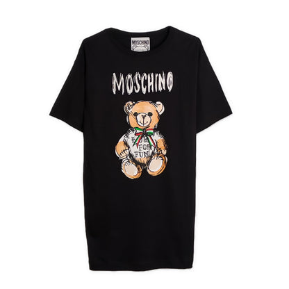 MOSCHINO COUTURE Drawn Teddy Bear Jersey Dress