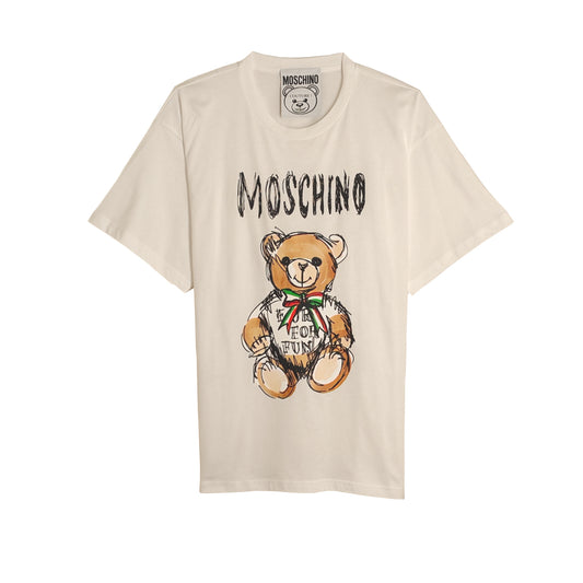 MOSCHINO COUTURE Drawn Teddy Bear organic jersey T-shirt