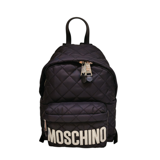 MOSCHINO COUTURE Small Quilted Backpack with Logo