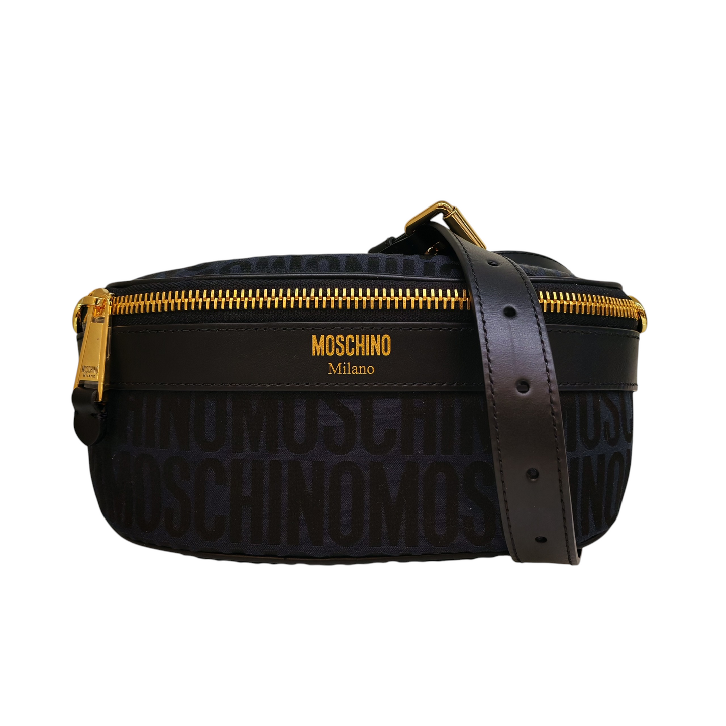 MOSCHINO COUTURE Logo jacquard zipped Beltbag