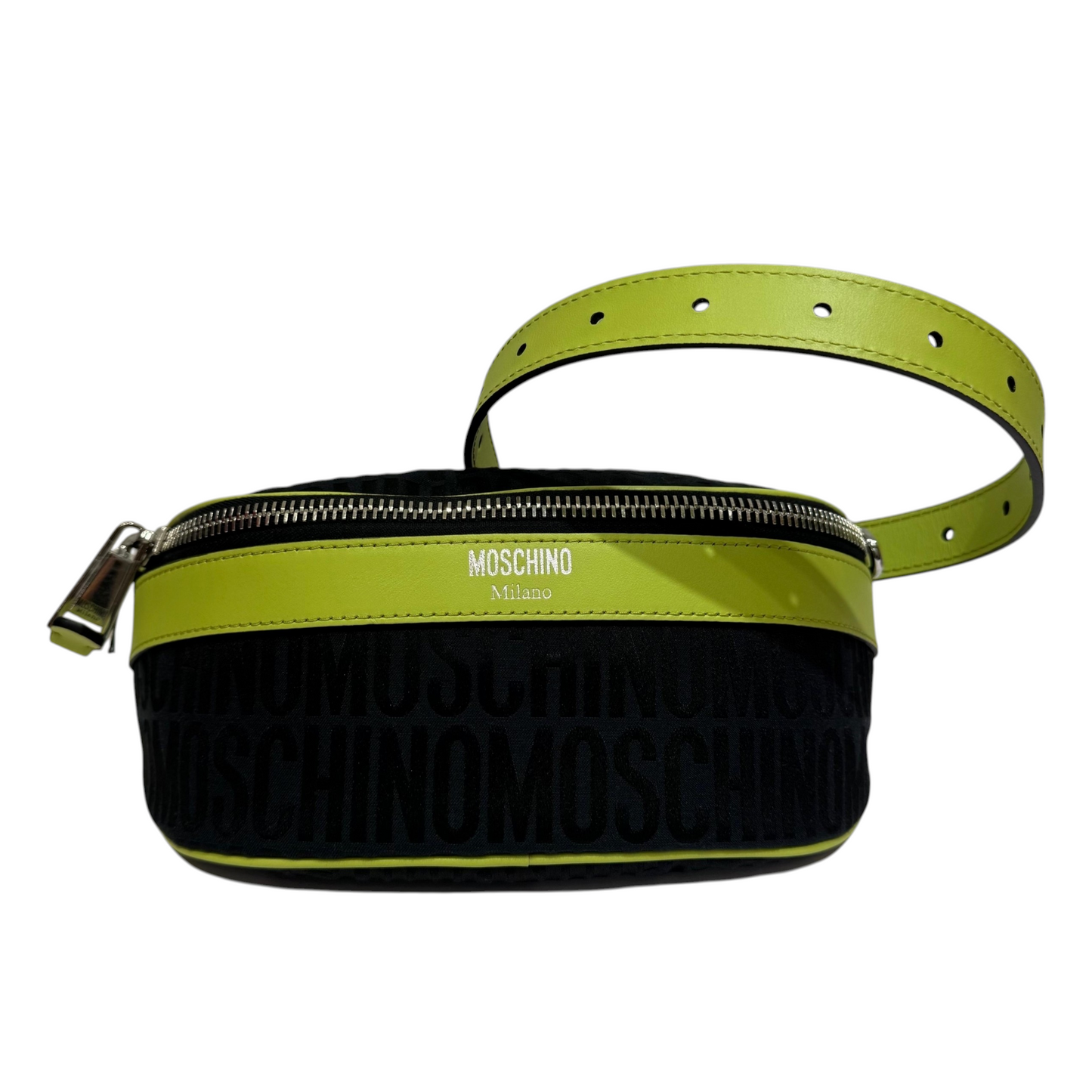 MOSCHINO COUTURE Logo Jacquard Zipped Beltbag