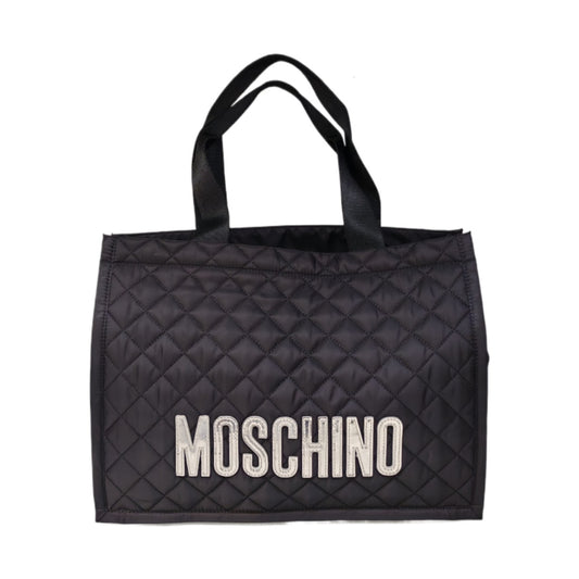 MOSCHINO COUTURE Quilted Nylon Logo Tote