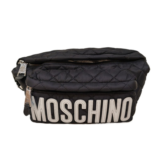 MOSCHINO COUTURE Quilted Logo Plaque Belt Bag