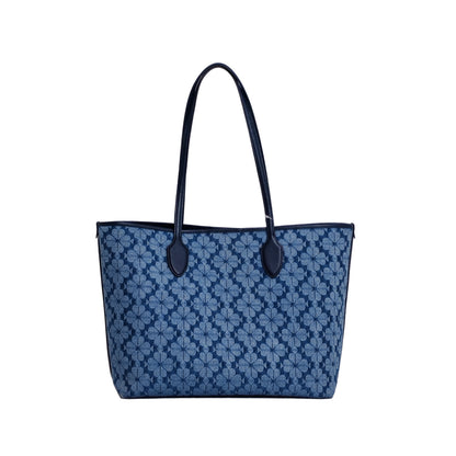 Kate Spade Spade Flower Jacquard Denim Bleecker Large Tote