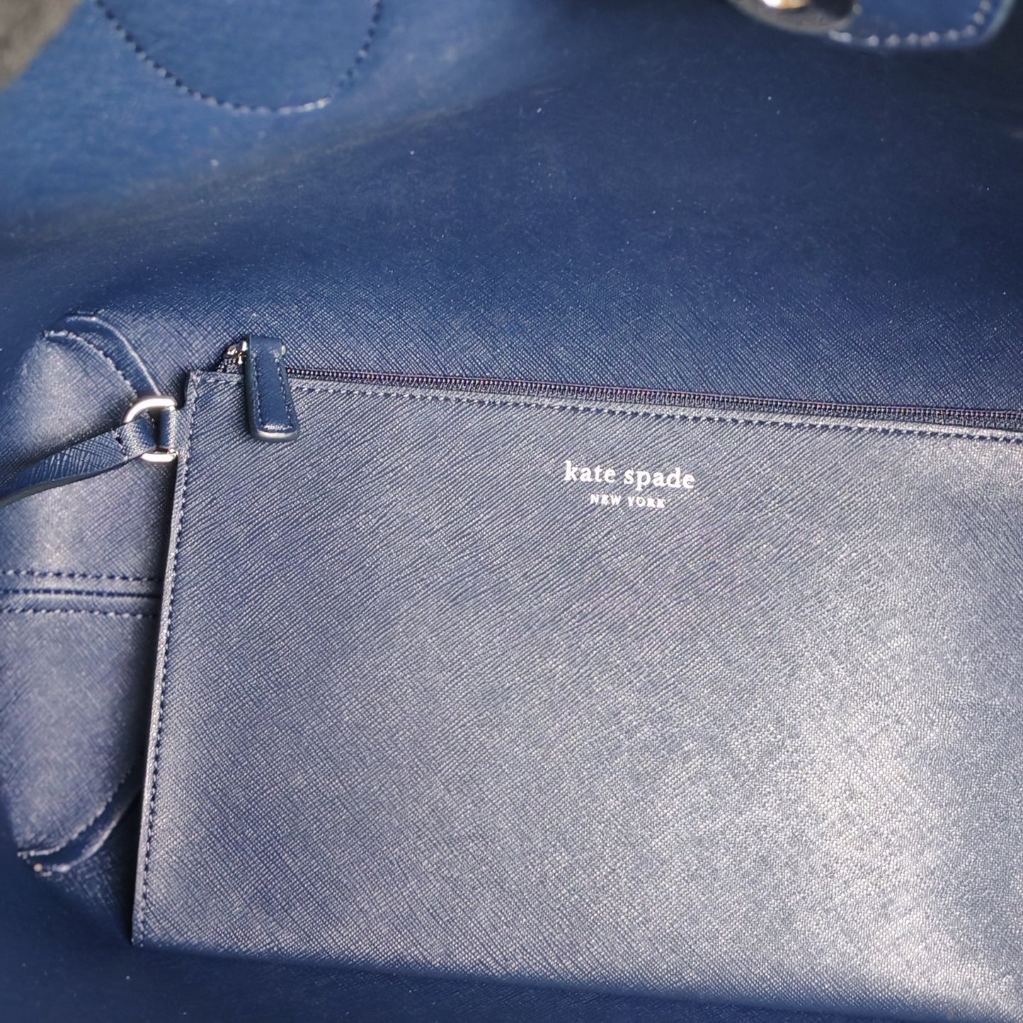 Kate Spade Spade Flower Jacquard Denim Bleecker Large Tote