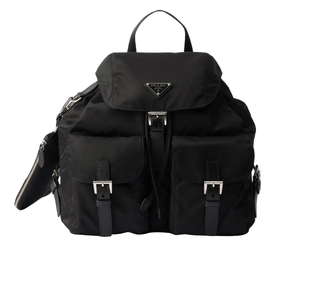 PRADA Medium  Re-Nylon  Backpack  with Pouch